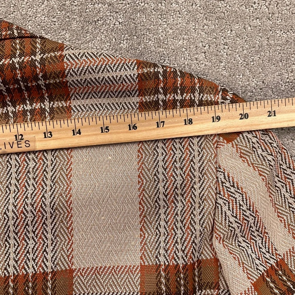 Hart Schaffner Marx Blazer Mens 42R Beige Blanket‎ Plaid Escadrille Wool VTG